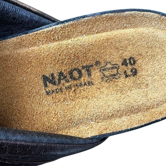 NWOT NAOT -women’s 9/40 leather slip on metallic multicolored mules - Picture 6 of 8